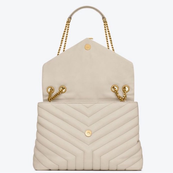 Brand New! YSL Saint Laurent LOULOU MEDIUM BAG IN MATELASSÉ "Y" Blanc Vintage! - Picture 7 of 16